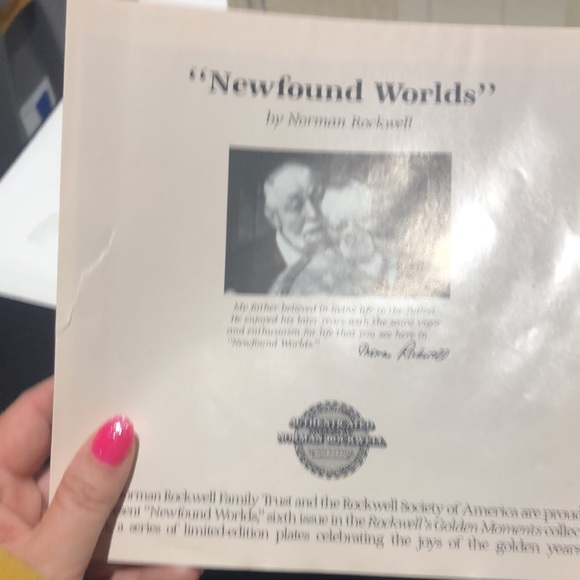 Edwin M. Knowles Newfound Worlds by Norman Rockwell collector’s plate - Picture 6 of 9